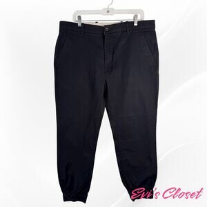 Levis Mens Black  Chino Pants Flat Front Zip Closure Side Pockets Belt loops 36